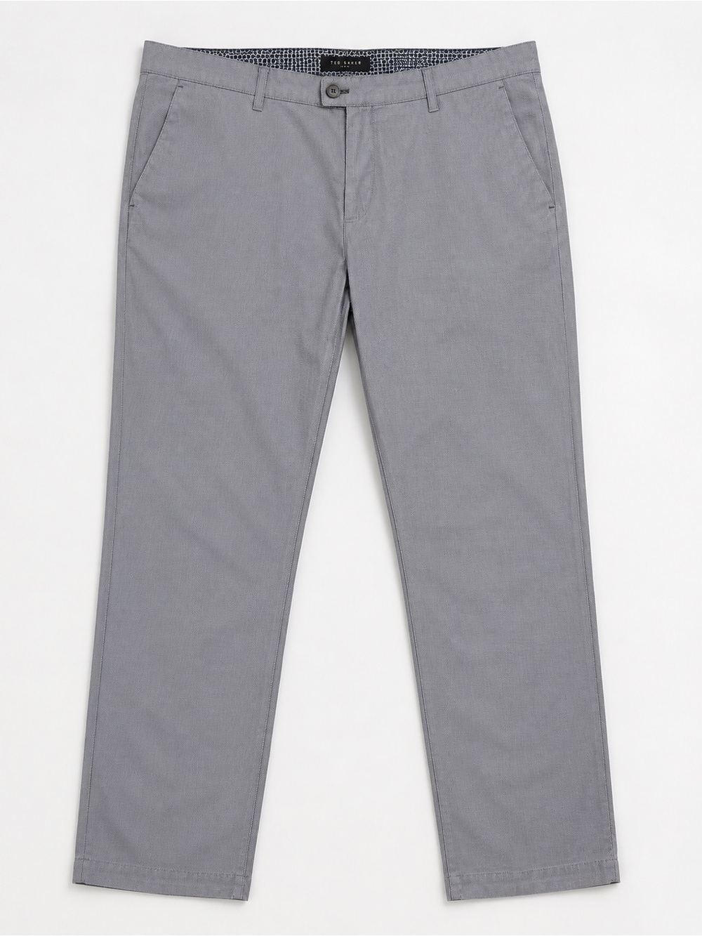 Ted Baker London Light Gray Micro Print Stretch Chino Pants Men’s 36R Slim Fit